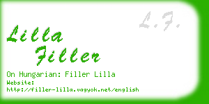 lilla filler business card